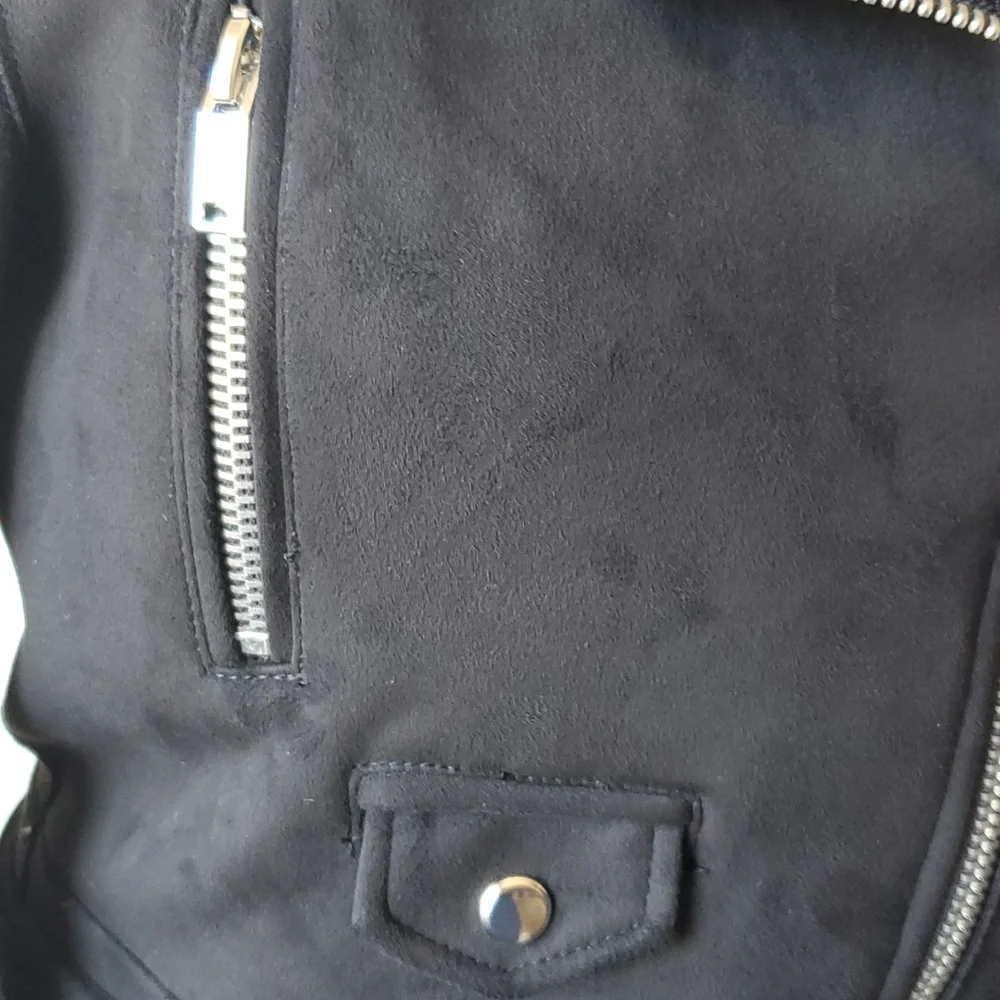 Zara Basic Outer ware faux suede jacket NWOT - Picture 9 of 13